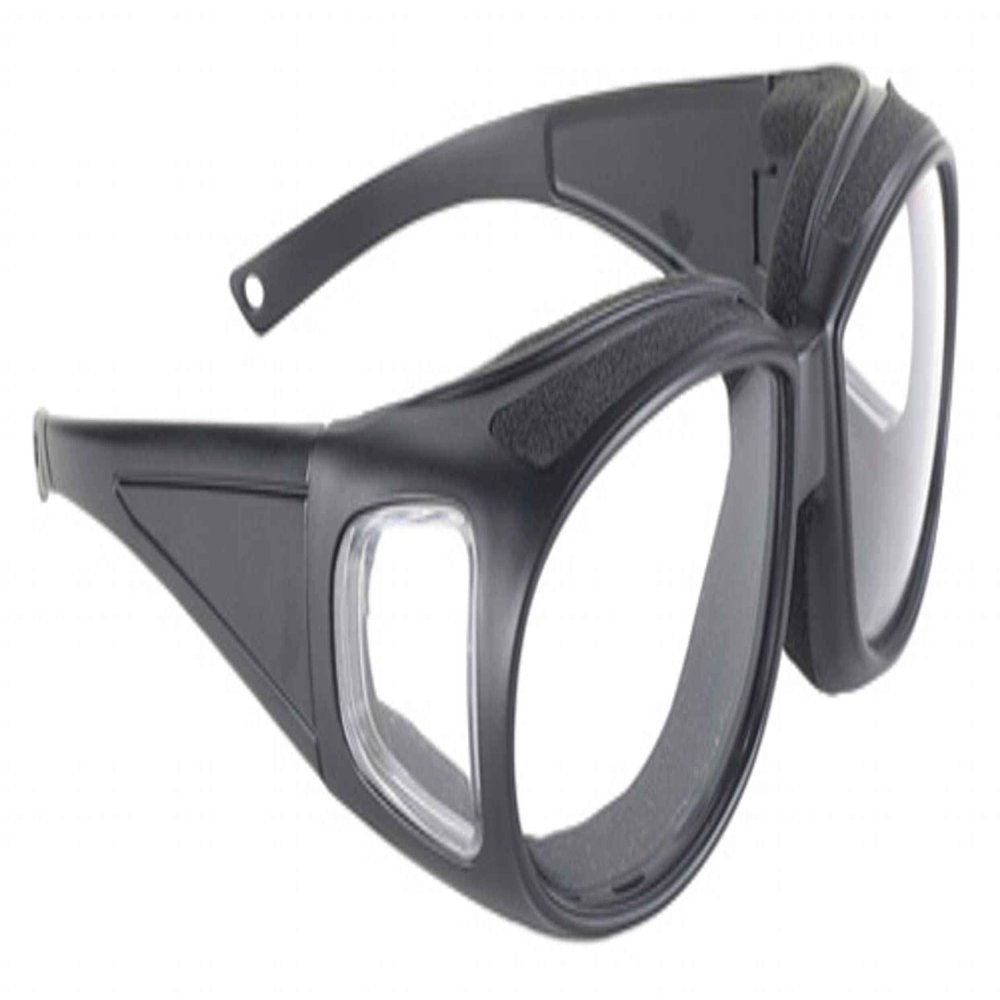 Pacific Coast Sunglasses Defender Black Frame/Clear Lens (5505) Rectangular Sunglasses, Adult