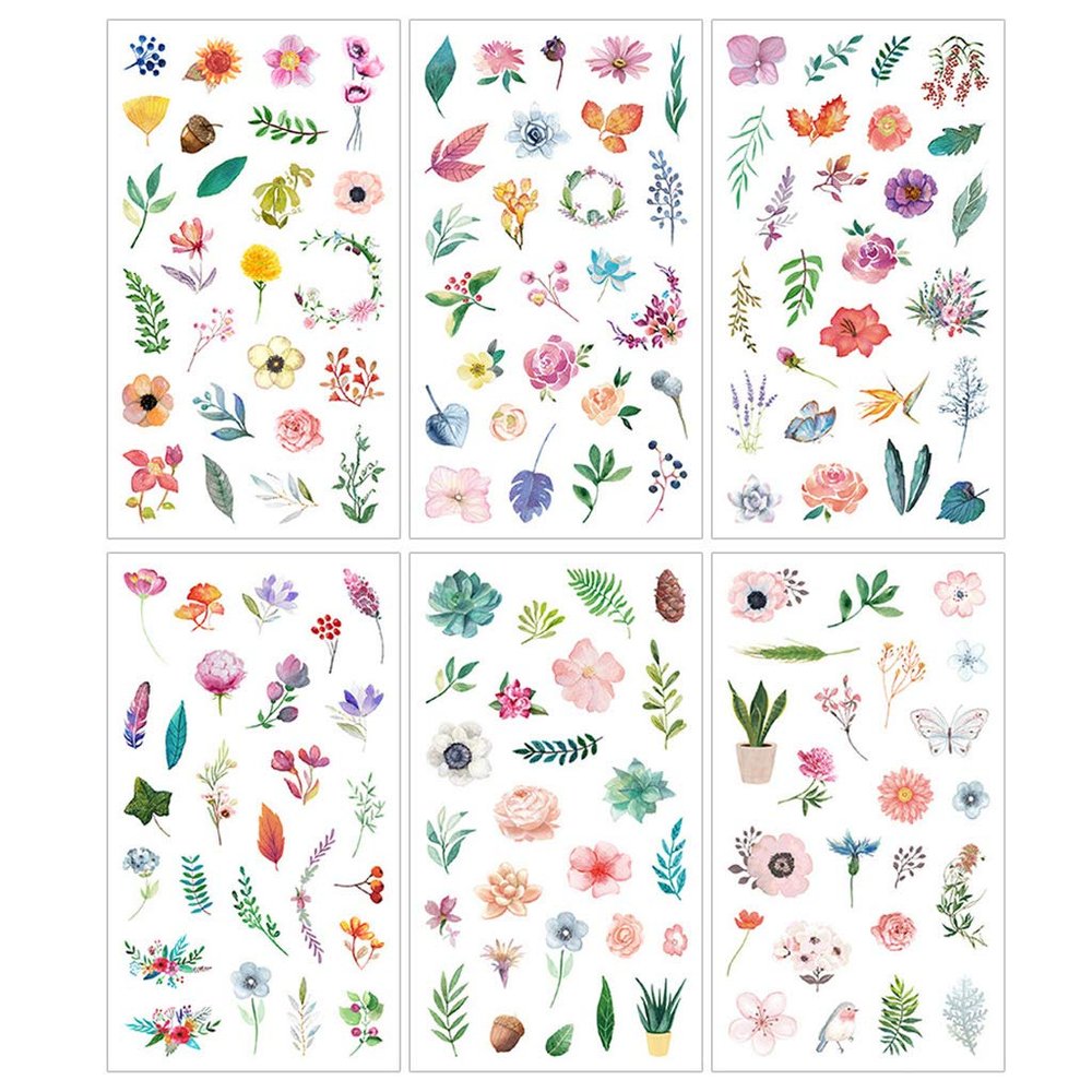 Youngy Exploy Mold, 6Pieces Flower Leaves Resin Sticker Epoxy Resin Mold Frame Fillers Material Jewelry