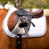 HORZE Marquess All Purpose Quilted Quick-Dry Saddle Pad with Crystal Trim - White - Horse view 3