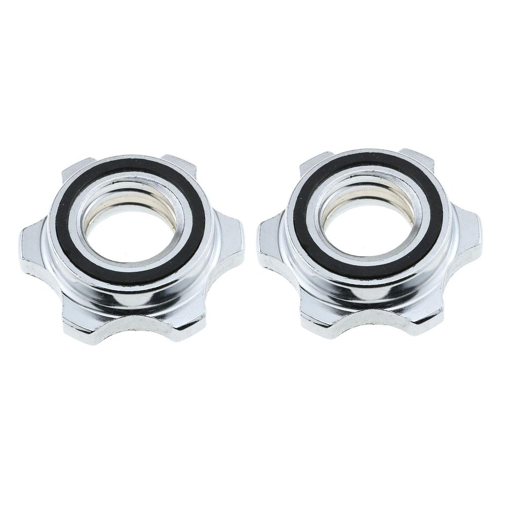 E-outstanding Barbells Hex Nut 2PCS 1nch/25mm Spin Lock Collar Screws Dumbbell Spinlock Collars
