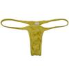 OROCOJUCO Men Modal Bulge Thong Underwear Male Slim Pouch T-back String Tangas 3-Pack(Black,Yellow,Light Blue) L view 4
