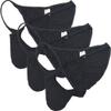 OROCOJUCO Men's Modal Cheeky Briefs Brazilain Bikini Underwear Ruched Back Skimpy Swimwear 3-Pack(Black) L view 1