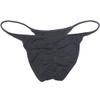 OROCOJUCO Men's Modal Cheeky Briefs Brazilain Bikini Underwear Ruched Back Skimpy Swimwear 3-Pack(Black) L view 3