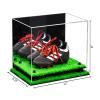 Better Display Cases Acrylic Kids Shoes Display Case - Medium Rectangle Box with Mirror Case, Black Risers and Turf Base 12" x 8.25" x 8" (A004, V41) view 2