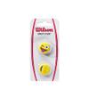 WILSON Emoti-Fun Tennis Dampeners - 2 Pack, Winking Tounge Out/Star Eyes Emojis,Yellow view 1