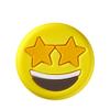 WILSON Emoti-Fun Tennis Dampeners - 2 Pack, Winking Tounge Out/Star Eyes Emojis,Yellow view 3