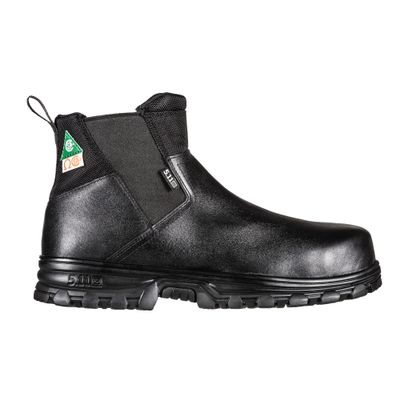 5.11 Tactical Company 3.0 Boot Slip-On Tactical Work & Duty Boots with Water-Resistant Leather, High Traction Slip-Resistant Outsole & Ortholite Footbed, Black, 8, Wide, Style 12421