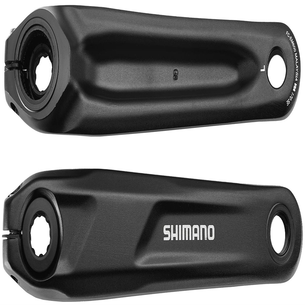 Shimano Steps FC-EM600 Crank arm Set, 165 mm, Without chainguard, Black, EFCEM600AXXL
