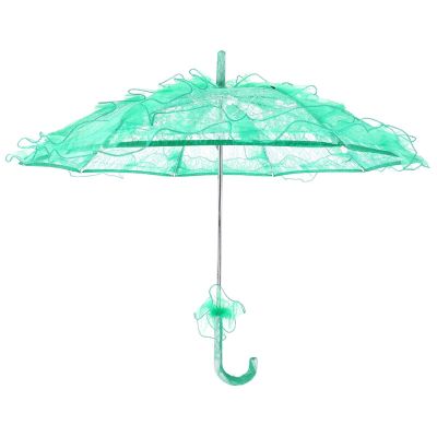 Wedding Lace Umbrella, Bridal Umbrella, Elegant and Stylish for Photo Booth Props(green)