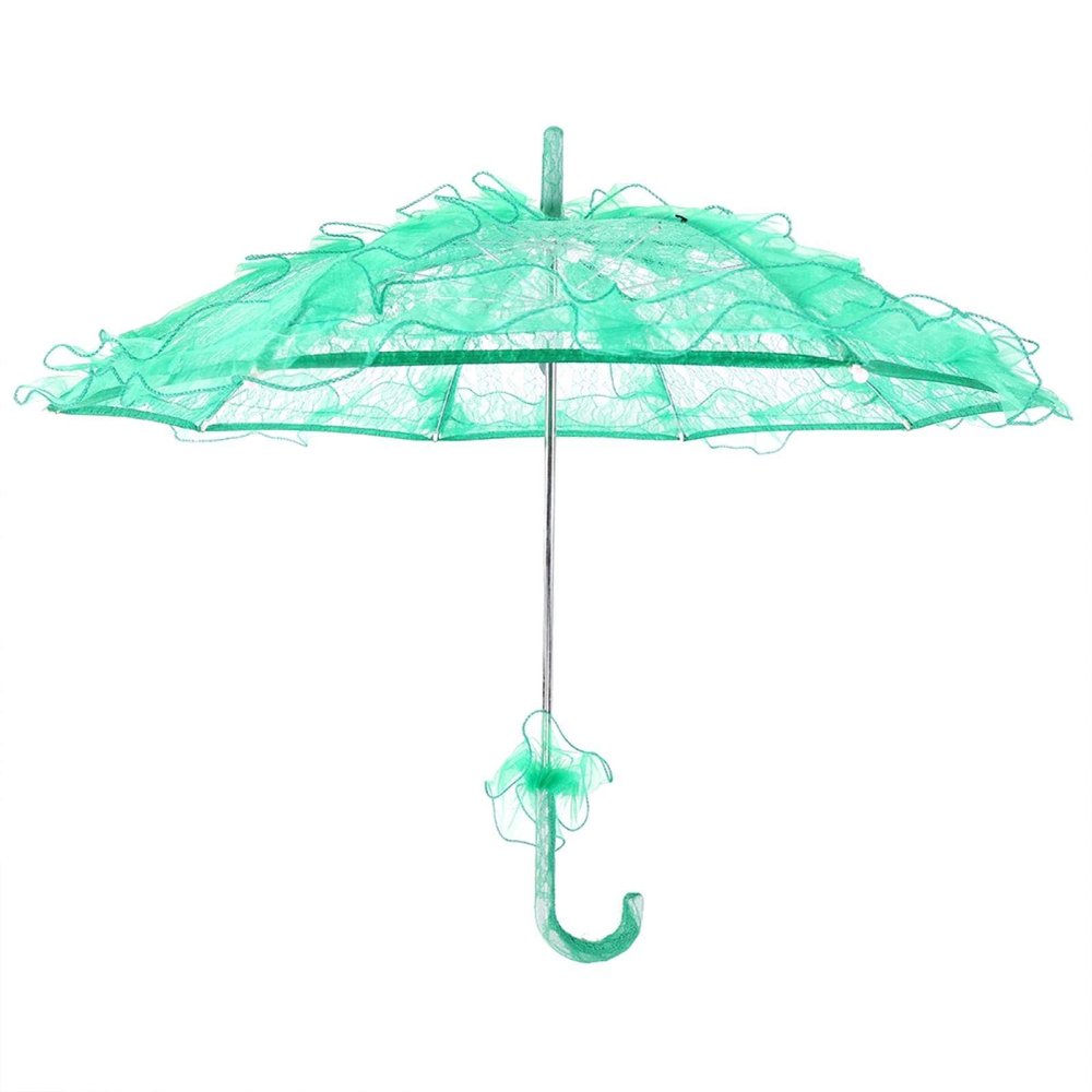 Wedding Lace Umbrella, Bridal Umbrella, Elegant and Stylish for Photo Booth Props(green)