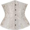 HNGHOU Women Corset Waist Training Corsets Lace Up Boned Underbust Corset Bustier Tops (Apricot, X-Large) view 1