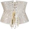 HNGHOU Women Corset Waist Training Corsets Lace Up Boned Underbust Corset Bustier Tops (Apricot, X-Large) view 2