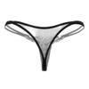Cikyoo Women Sexy Panties Embroidery Butterfly G-String Thong Strappy Briefs Underwear Lingerie Tangas T-Back Panty Black view 4