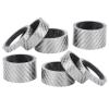 VGEBY Headset Stem Washer, 2 Set 5/10/15/20mm Lightweight Carbon Fiber Mountain Road Headset Front Fork Spacer Stem Washer Cycling Accessory(Silver) and Spare Supplies view 2