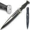 M48 Highland Scottish Dirk with Sheath - Black Oxide Coated Cast Stainless Steel Blade, TPR Handle, Stainless Steel Pommel and Guard  Modern Take on a Traditional Scottish Dagger - 15 1/8 Overall view 1