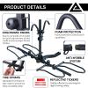 Leader Accessories 2-Bike Platform Style Hitch Mount Bike Rack, Tray Style Bicycle Carrier Racks Foldable Rack for Cars, Trucks, SUV and Minivans with 2" Hitch Receiver - Quick Hitch Pins Design view 3