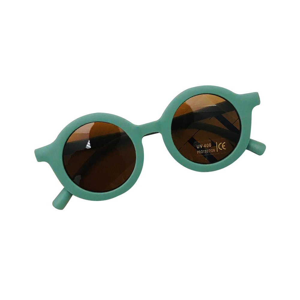 Fashion Kids Toddler Unisex Baby Retro Sunglasses Ultraviolet-proof Round Glasses Eyeglasses for Children 1-8T (Green, One Size fits 1-8T)