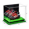 Better Display Cases Acrylic Kids Shoes Display Case - Medium Rectangle Box with Mirror Case, Purple Risers and Turf Base 12" x 8.25" x 8" (A004, V41) view 2