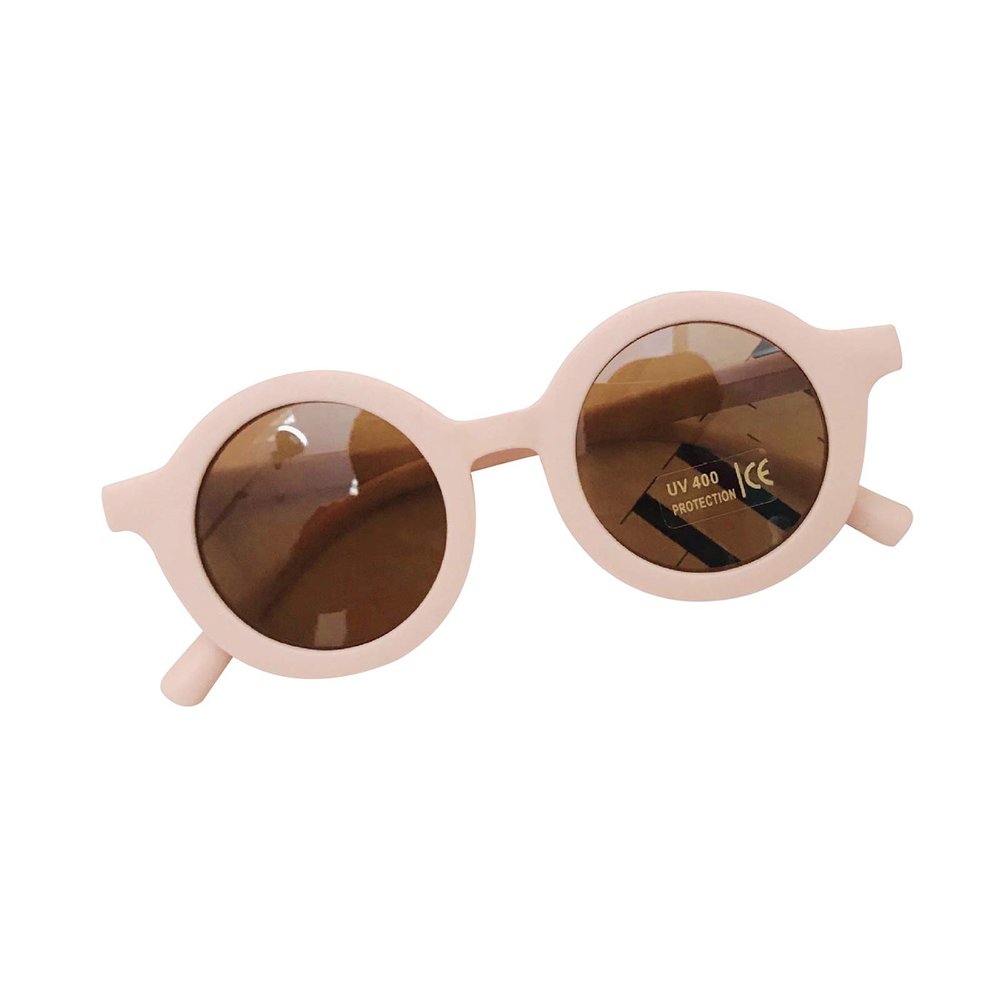 Fashion Kids Toddler Unisex Baby Retro Sunglasses Ultraviolet-proof Round Glasses Eyeglasses for Children 1-8T (Pink, One Size fits 1-8T)