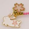 Matsumi Craft Netsuke Made in Japan, 0.2 x 1.0 x 3.5 inches (0.5 x 2.5 x 9 cm), Epo, Cherry Blossom, White, Animal view 2