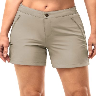 33,000ft Womens Golf Shorts Quick Dry for Women 5 Inch Inseam Ladies Shorts Stretch Packable Hiking Casual Shorts with 4 Pockets Taupe