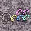 ABCOOL 7PCS Keychain Keyring Clips Mini Carabiner - 1 inch Micro Tiny Small Fixed Eye Hole Paracord Aluminum Hooks for Home Rv Camping Fishing Hiking Traveling and Sports Outdoors view 4