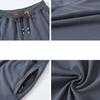 QPNGRP Mens Stretch Shorts Drawstring Zipper Pockets Elastic Waist Irongray 34 view 4