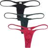 OROCOJUCO Men Modal Bulge Thong Underwear Male Slim Pouch T-back String Tangas 3-Pack(Black,Dark Green,Pink) L view 1