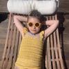 Fashion Kids Toddler Unisex Baby Retro Sunglasses Ultraviolet-proof Round Glasses Eyeglasses for Children 1-8T (Yellow, One Size fits 1-8T) view 2