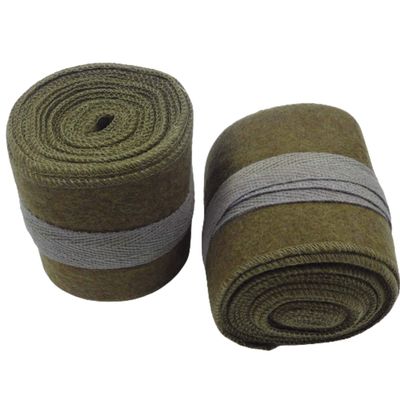 warreplica WW1 US Army Putties M1910 Leggings Wraps Khaki Color 96 Inch  Wool Leg Wraps Putty for Military Reenactment, Historical Costumes, Outdoor, Hiking, Camping, Durable, Historical Gear