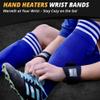 T Built Hand Heaters Wristbands Heated Wrist Wrap 8+ Hours Warmth Hand Heating Pad for Wrist Warmers 2 Pack of Wristbands with 4 Disposable Warmers for Hands and Feet - Winter Essentials view 4