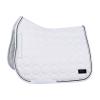 HORZE Marquess Quilted Quick-Dry Dressage Saddle Pad with Crystal Trim - White - Horse view 1