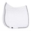 HORZE Marquess Quilted Quick-Dry Dressage Saddle Pad with Crystal Trim - White - Horse view 3