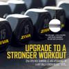 ZIVA Performance HEX Dumbbells  Solid Steel Core, Premium Urethane Rubber Encasing, Corrosion Resistant - Commercial Grade for Rigorous Exercise, Strength Training - Pair of Two Dumbbell, 15 lb. view 3