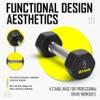 ZIVA Performance HEX Dumbbells  Solid Steel Core, Premium Urethane Rubber Encasing, Corrosion Resistant - Commercial Grade for Rigorous Exercise, Strength Training - Pair of Two Dumbbell, 15 lb. view 4
