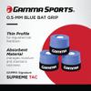 Gamma Sports Supreme Tac Baseball Grip Wrap (3 Pack)  Tacky, Absorbent, Non-Slip, Easy to Apply  Great for Any Size Handle, Aluminum or Wood Bat, Blue view 2