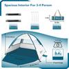 COMMOUDS Beach Tent Sun Shade for 3/4-5/6-7/8-10 Person, UPF 50+ Beach Sun Shelter Canopy Tent, Lightweight, Easy Set Up and Carry view 2