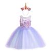 Weileenice Lilac Purple Flower Girl Dress Pastel Tulle 3D Embroidery Princess Pageant Wedding Party Dresses 7 8 Kids Formal Lace Bridesmaid Photo Shoot Prom Birthday Ball Gown Lavender Ceremony view 1
