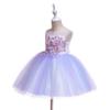 Weileenice Lilac Purple Flower Girl Dress Pastel Tulle 3D Embroidery Princess Pageant Wedding Party Dresses 7 8 Kids Formal Lace Bridesmaid Photo Shoot Prom Birthday Ball Gown Lavender Ceremony view 4
