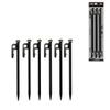 CAMPINGMOON 15.7-inch 6pcs Carbon Steel S45C Black Skin Cation Electrodeposition Coating Tent Stake for Hard Ground T-40-6P view 1