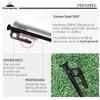 CAMPINGMOON 15.7-inch 6pcs Carbon Steel S45C Black Skin Cation Electrodeposition Coating Tent Stake for Hard Ground T-40-6P view 3