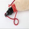 LAS TRES ZZZ Handmade curved goat leather canteen 1 liter. Traditional spanish Bota Bag view 3
