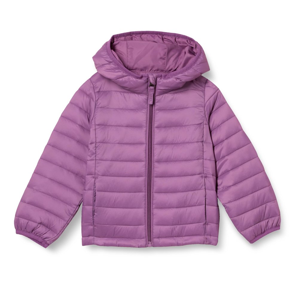 Amazon Essentials Girls' Lightweight Water-Resistant Packable Hooded Puffer Jacket, Dusty Purple, XX-Large