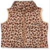 Amazon Essentials Girls' Lightweight Water-Resistant Packable Puffer Vest, Light Rose Cheetah Print, Medium view 1