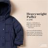 Amazon Essentials Girls' Heavyweight Hooded Puffer Coat, Water-Resistant, Black Stars, X-Large view 2