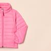 Amazon Essentials Girls' Lightweight Water-Resistant Packable Mock Puffer Jacket, Bright Pink, X-Small view 2