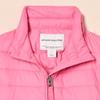 Amazon Essentials Girls' Lightweight Water-Resistant Packable Mock Puffer Jacket, Bright Pink, X-Small view 4