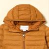 Amazon Essentials Boys' Lightweight Water-Resistant Packable Hooded Puffer Jacket, Light Brown, Medium view 3