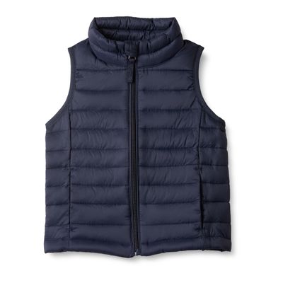 Amazon Essentials Girls' Lightweight Water-Resistant Packable Puffer Vest, Navy, X-Small