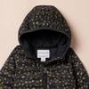 Amazon Essentials Girls' Lightweight Water-Resistant Packable Hooded Puffer Jacket, Black Stars, X-Large view 4